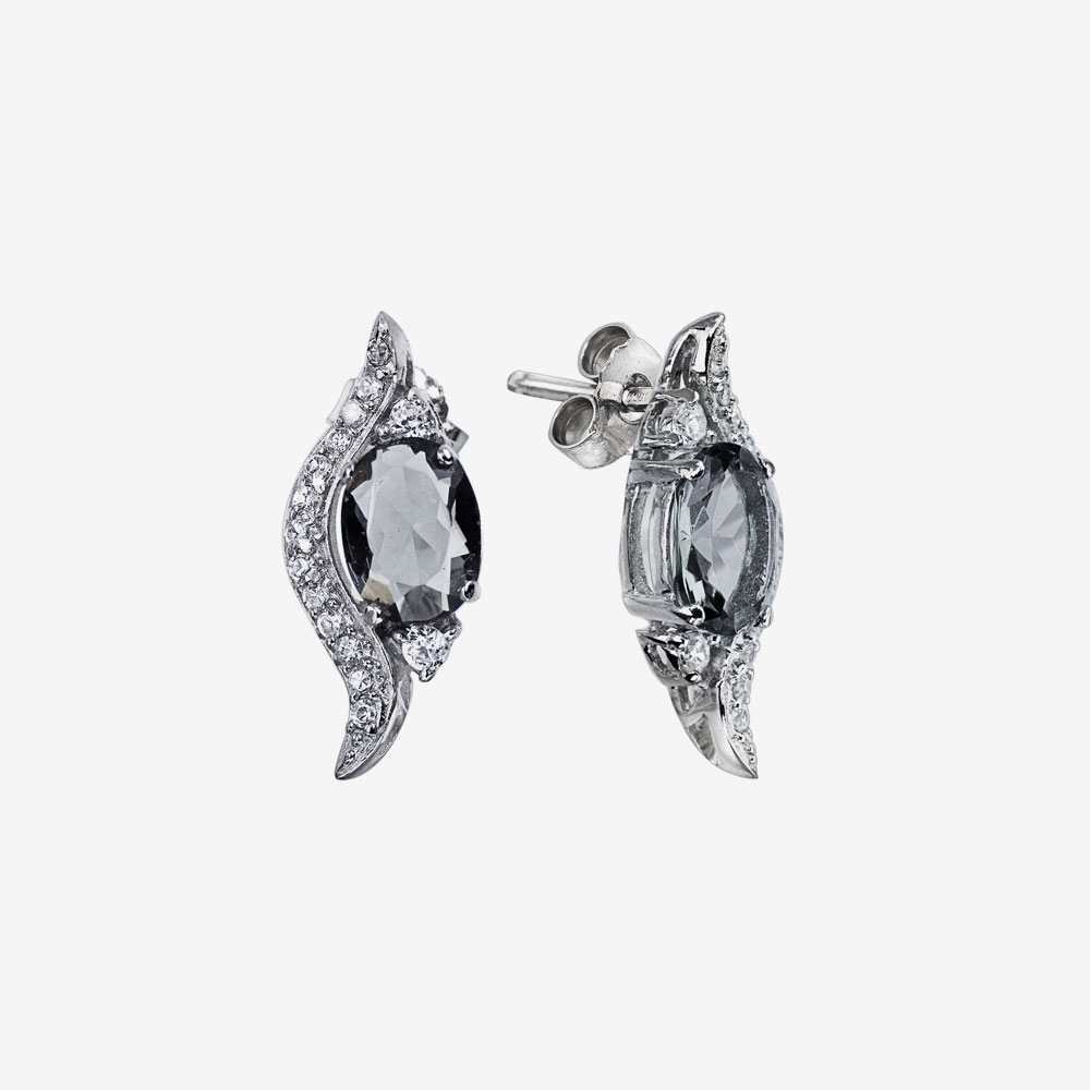 Leaf Gemstone Earrings